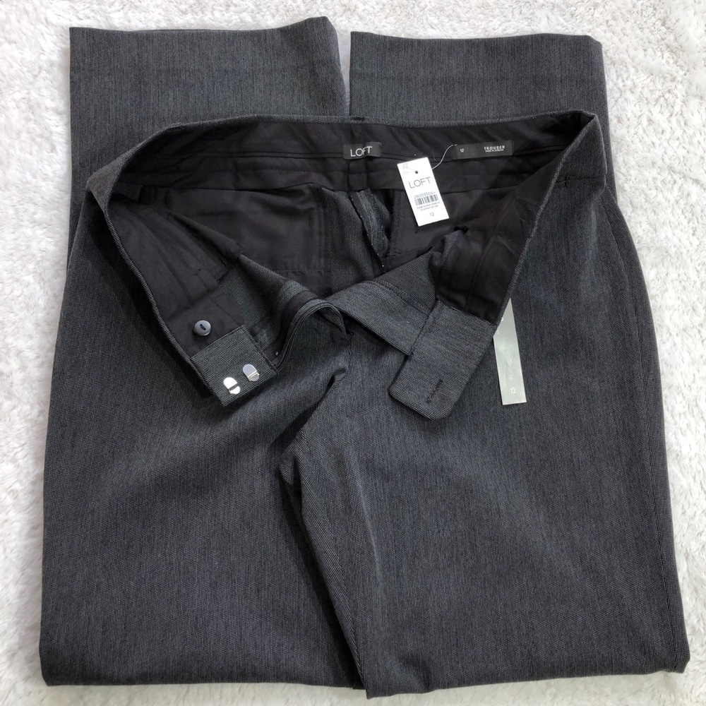 Loft Grey Texture Pattern Trouser - Picture 3 of 9